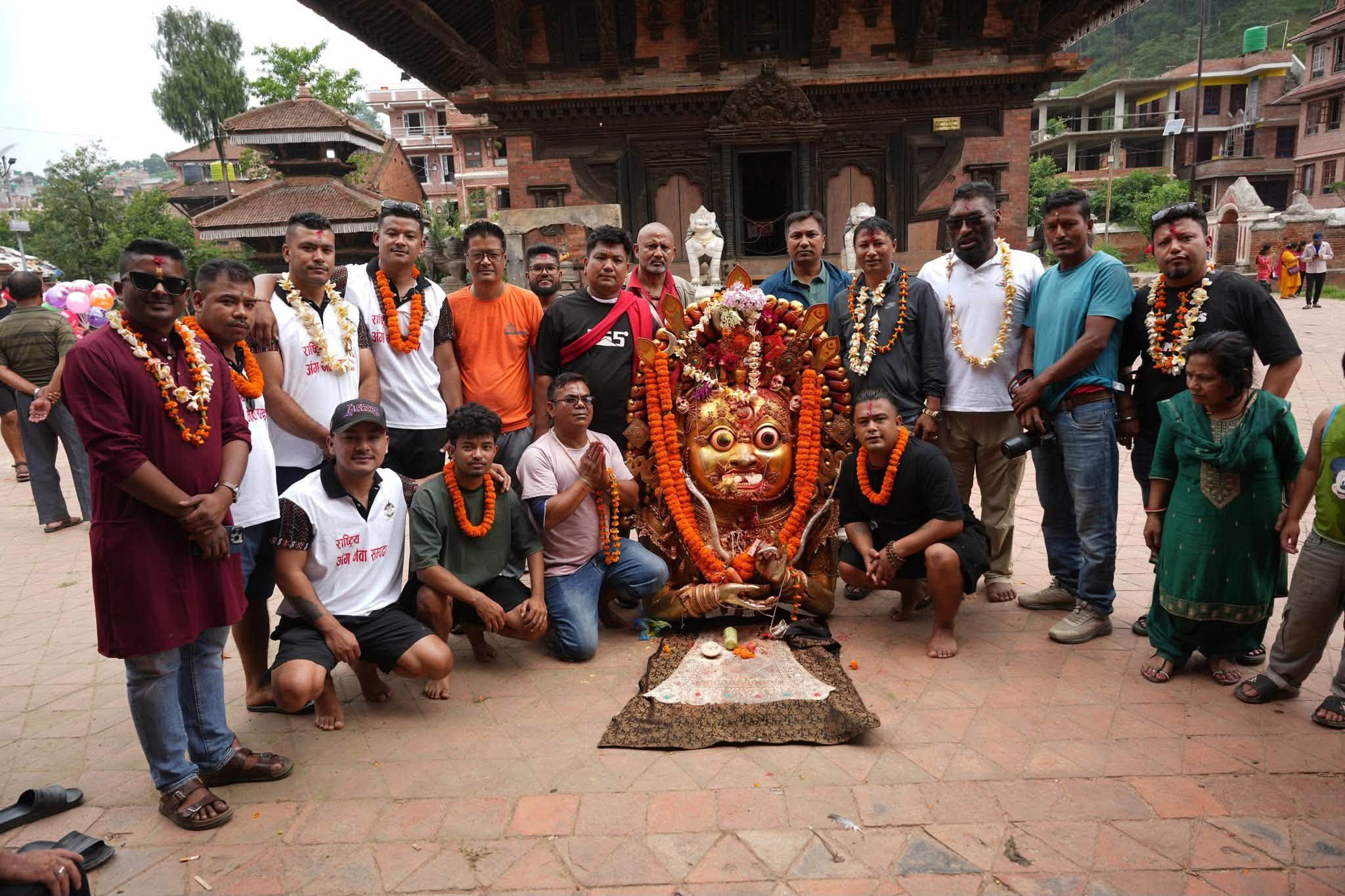 Unmanta Bhairab Statue & Puja at Panauti (पनौतीमा उन्मत्त भैरवको पूर्ण मूर्ति स्थापना तथा पूजा)